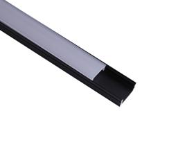M7382  Tiras LED Strips 2m Aluminium Profile; 17 x 8.5mm Black